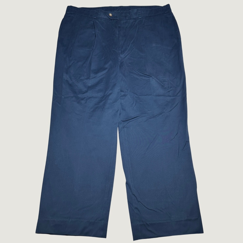 Bills Khakis M2P Pants Mens 40x28* Double Pleated Cotton Twill Chinos Navy Blue